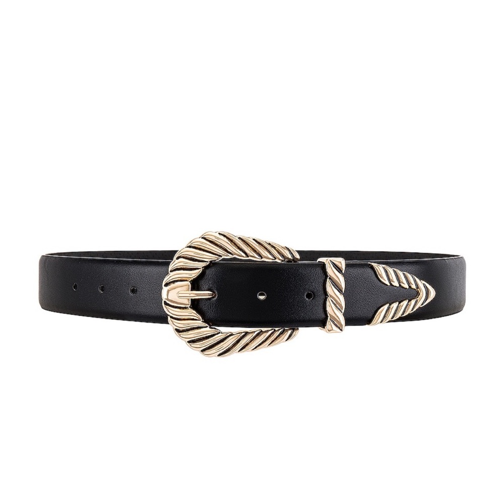 REVOLVE Black and Gold Western Belt